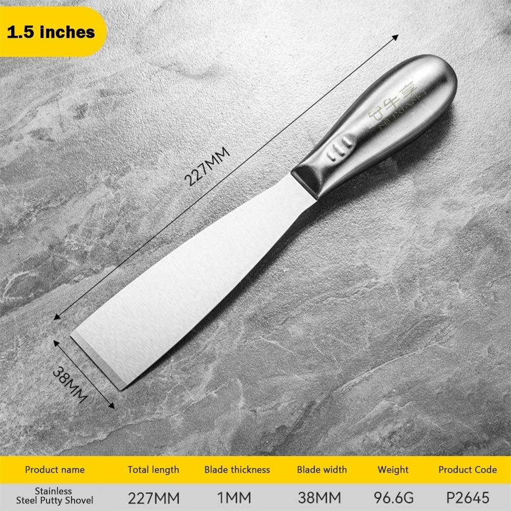 Durable Putty Shovel Thickened Paint Tool Portable Steel Shovel Decoration 1.5 inches
Durable Putty Shovel Thickened Paint Tool Portable Steel Shovel Decoration 1.5 inches