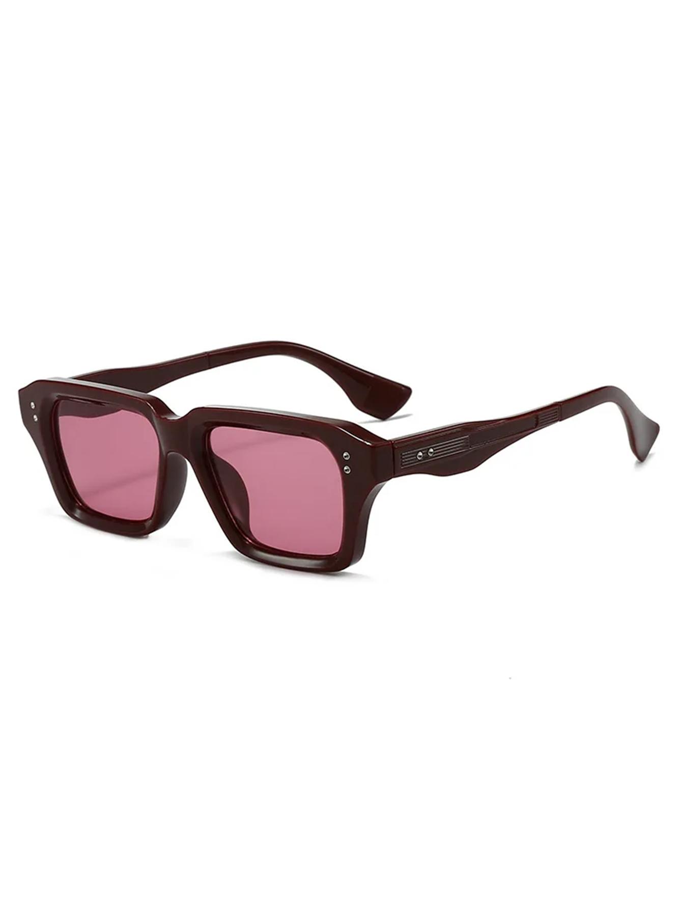 1Pc Luxury Retro Rivet Decoration Square Frame Sunglasses for Women Fashion Designer Shadow Summer Travel Driving Glasses Uv400
1Pc Luxury Retro Rivet Decoration Square Frame Sunglasses for Women Fashion Designer Shadow Summer Travel Driving Glasses Uv400
