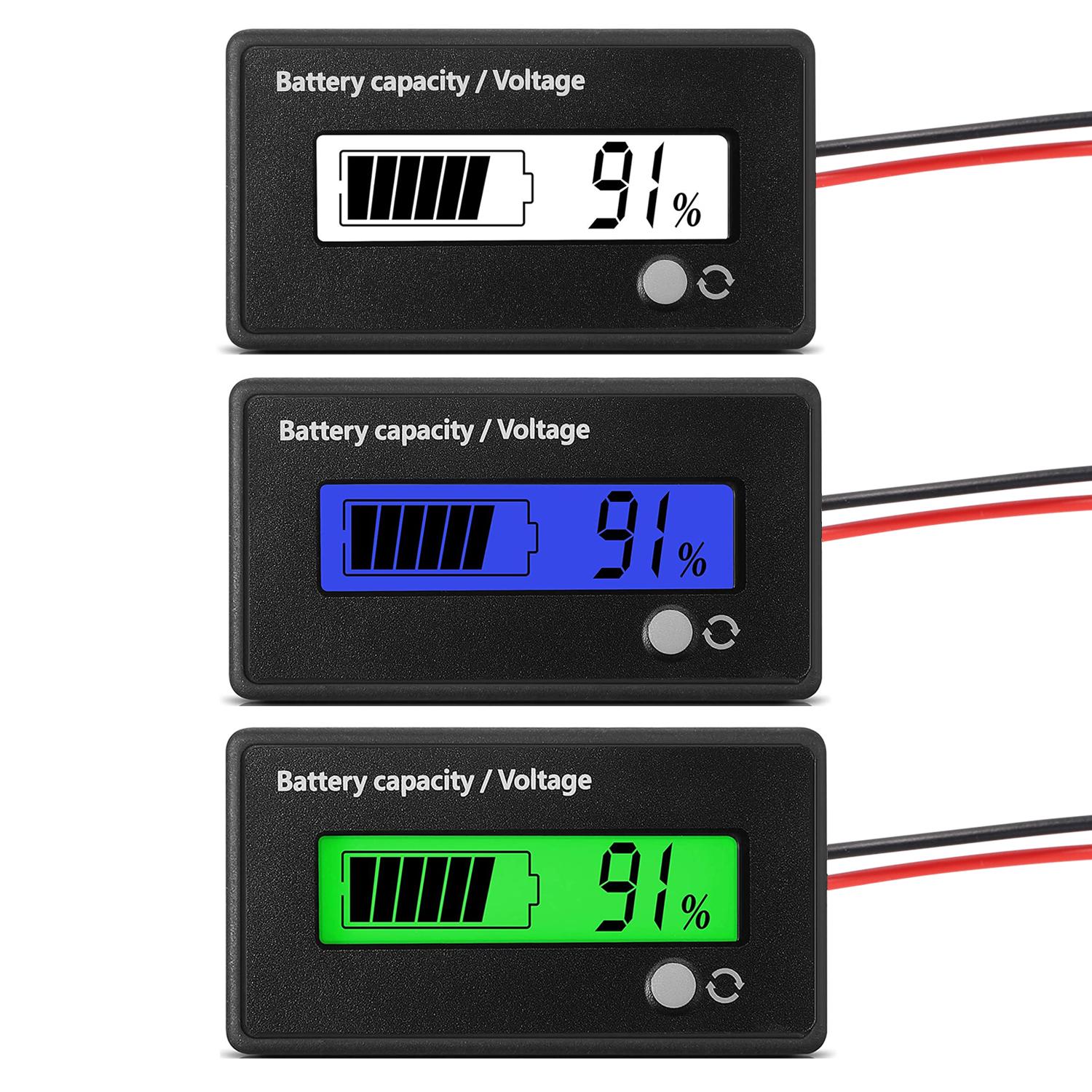 DC 12V 24V 36V 48V 72V Battery Capacity Voltage Meter with Alarm, Battery Capacity Gauge Indicator, Battery Indicator Monitors білий
DC 12V 24V 36V 48V 72V Battery Capacity Voltage Meter with Alarm, Battery Capacity Gauge Indicator, Battery Indicator Monitors білий