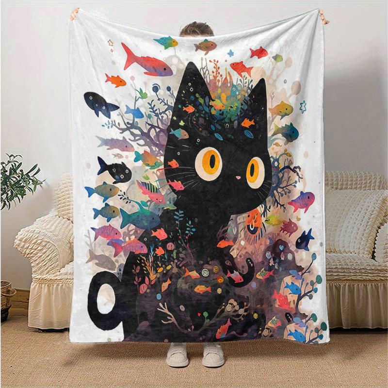 1pc Colorful Fish & Kitten Blanket Soft Throw for Home Decor, Gift Idea, Living Room, Travel, Camping, Car Blankets 80x120cm
1pc Colorful Fish & Kitten Blanket Soft Throw for Home Decor, Gift Idea, Living Room, Travel, Camping, Car Blankets 80x120cm
