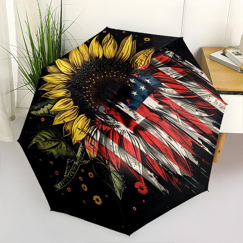 Sunflower Flag Theme 8 Bone Hand Automatic Folding Umbrella, Compact and Portable Design, A Perfect Gift for Birthday, Christmas or Business
Sunflower Flag Theme 8 Bone Hand Automatic Folding Umbrella, Compact and Portable Design, A Perfect Gift for Birthday, Christmas or Business
