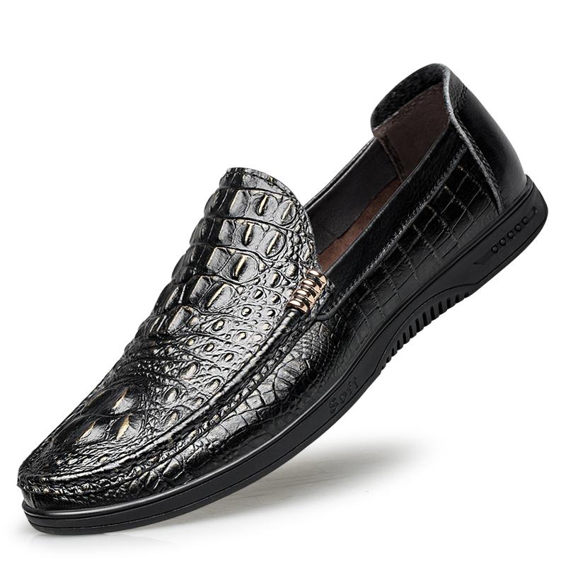 Весенние и осенние туфли с крокодиловым узором из кожи класса люкс, мужские мокасины, повседневная деловая обувь, простые и удобные мокасины 44 чёрный
Весенние и осенние туфли с крокодиловым узором из кожи класса люкс, мужские мокасины, повседневная деловая обувь, простые и удобные мокасины 44 чёрный