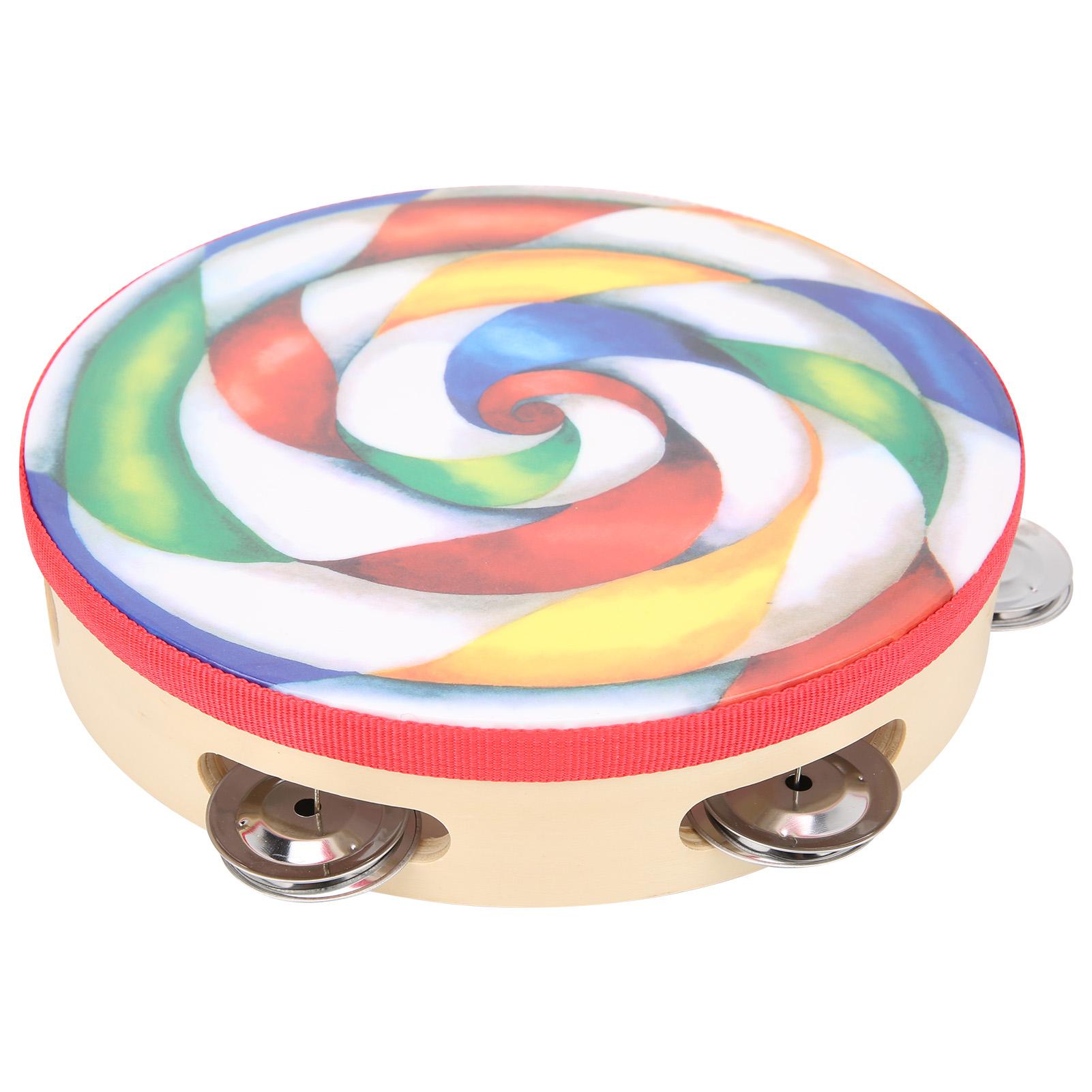 8in Tambourine Single Row Bell Colorful Lollipop Pattern Polyester Percussion Instrument
8in Tambourine Single Row Bell Colorful Lollipop Pattern Polyester Percussion Instrument