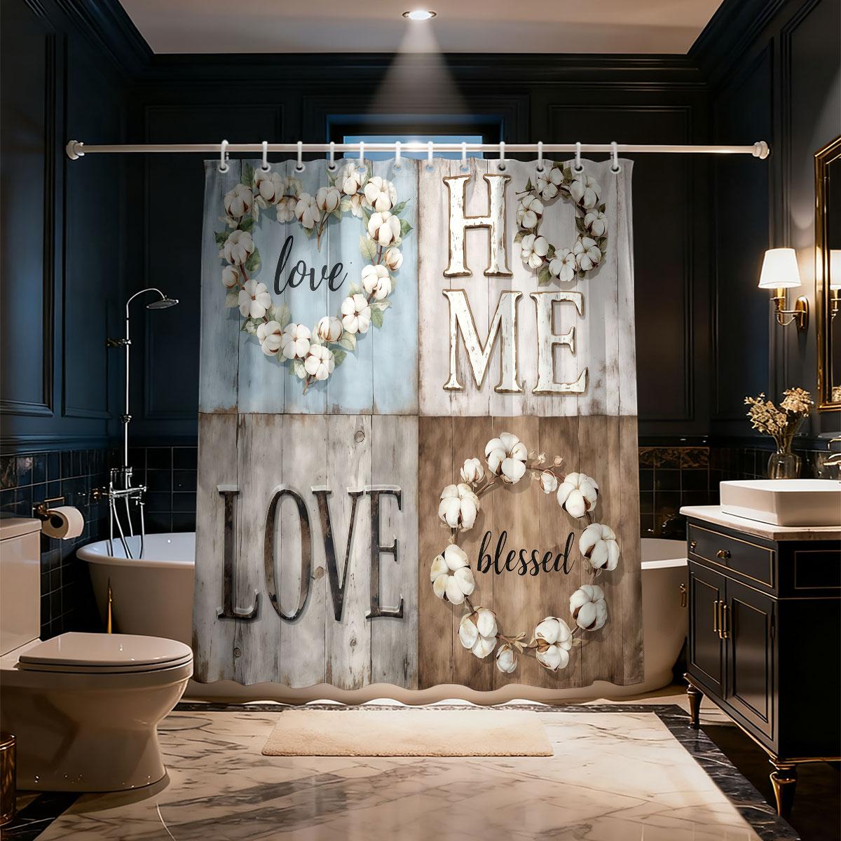 Rustic Home Sweet Home Shower Curtain Floral Sunflower Rose Hydrangea Print Waterproof Fabric Bathroom Decor With Hooks W60H190(CM)-1 Pcs
Rustic Home Sweet Home Shower Curtain Floral Sunflower Rose Hydrangea Print Waterproof Fabric Bathroom Decor With Hooks W60H190(CM)-1 Pcs