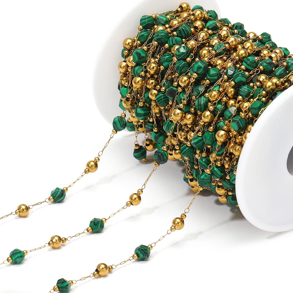 1 Meter Stainless Steel 5mm Gold Beaded Cutting Natural Stone Chains for DIY Jewelry Findings Necklace Bracelet Earrings Making
1 Meter Stainless Steel 5mm Gold Beaded Cutting Natural Stone Chains for DIY Jewelry Findings Necklace Bracelet Earrings Making