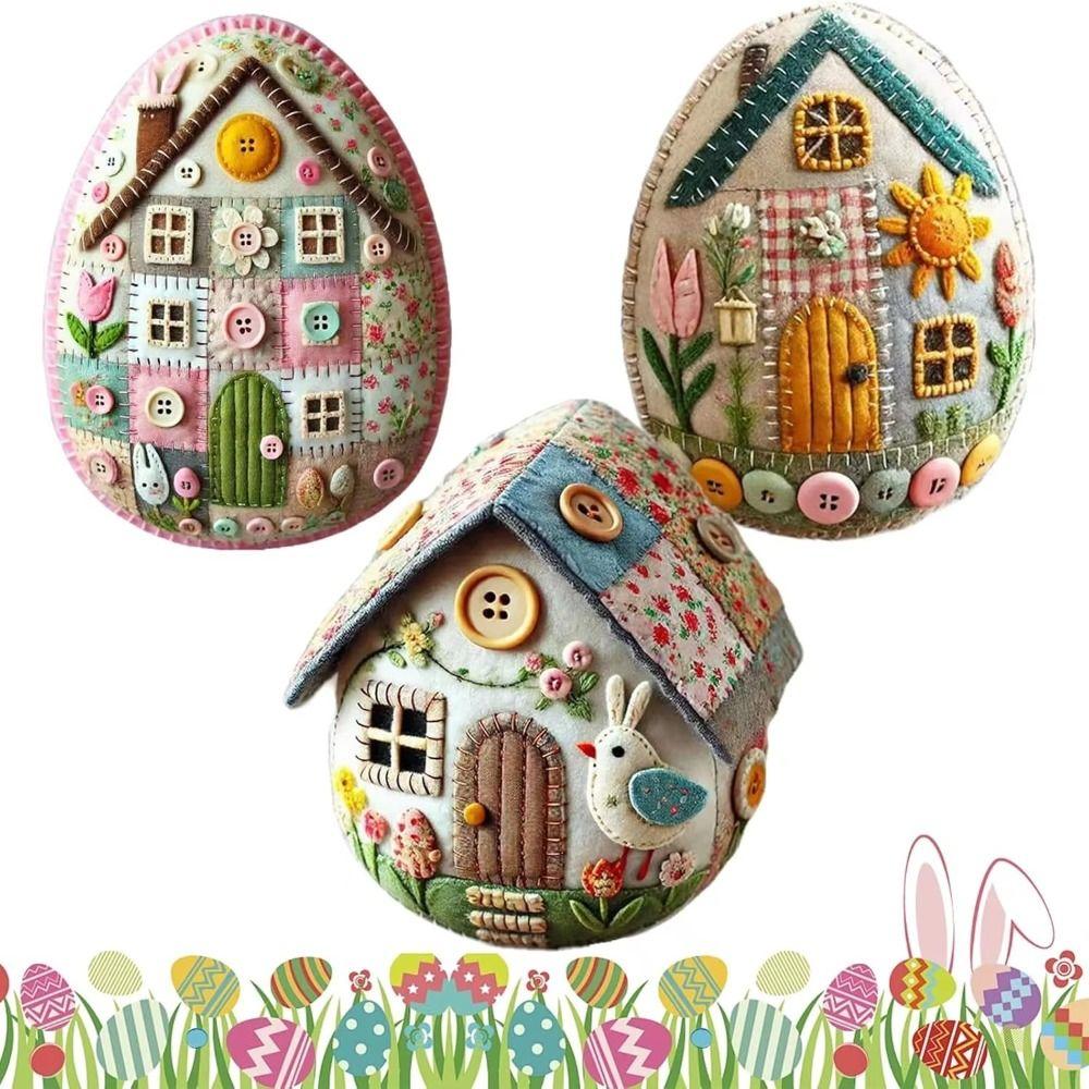 DIY Embroidered Felt Kit Felt Material Easter Egg Decor New Patchwork Felt Egg Kit Basket Filler D
DIY Embroidered Felt Kit Felt Material Easter Egg Decor New Patchwork Felt Egg Kit Basket Filler D