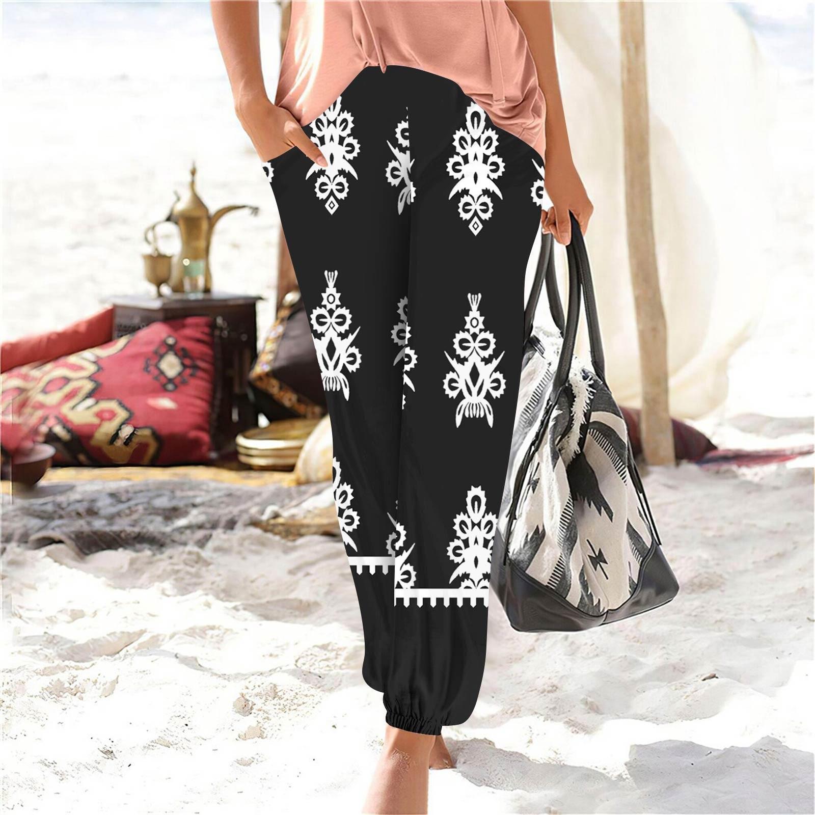 Жіночі повсякденні модні штани з принтом прямого крою з кишенями M білий
Жіночі повсякденні модні штани з принтом прямого крою з кишенями M білий