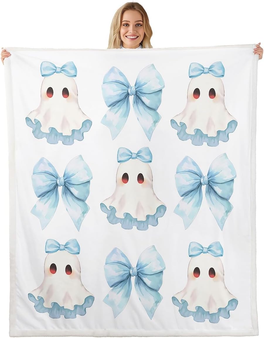 Erosebridal Kawaii Ghost Bow Fleece Blanket Throw 50x60 Pink Coquette Bowknot Sherpa Blanket Halloween Spooky Gothic Fuzzy Plush 70x100cm
Erosebridal Kawaii Ghost Bow Fleece Blanket Throw 50x60 Pink Coquette Bowknot Sherpa Blanket Halloween Spooky Gothic Fuzzy Plush 70x100cm