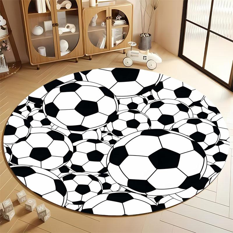 Soccer Ball Design Rug for Kids Playroom round carpet for home sofa bedroom, gift Diameter 60cm
Soccer Ball Design Rug for Kids Playroom round carpet for home sofa bedroom, gift Diameter 60cm