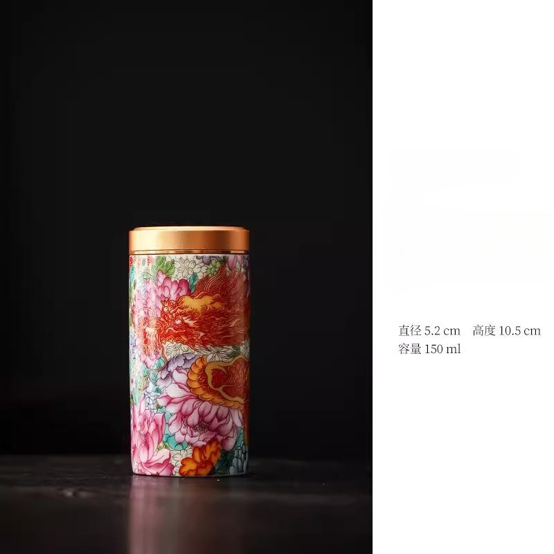 Ceramic Enamel Color Cloisonn É Silver Raw Xiaolong Tea Jar Chinese Household Candy Sealed Storage Jar
Ceramic Enamel Color Cloisonn É Silver Raw Xiaolong Tea Jar Chinese Household Candy Sealed Storage Jar