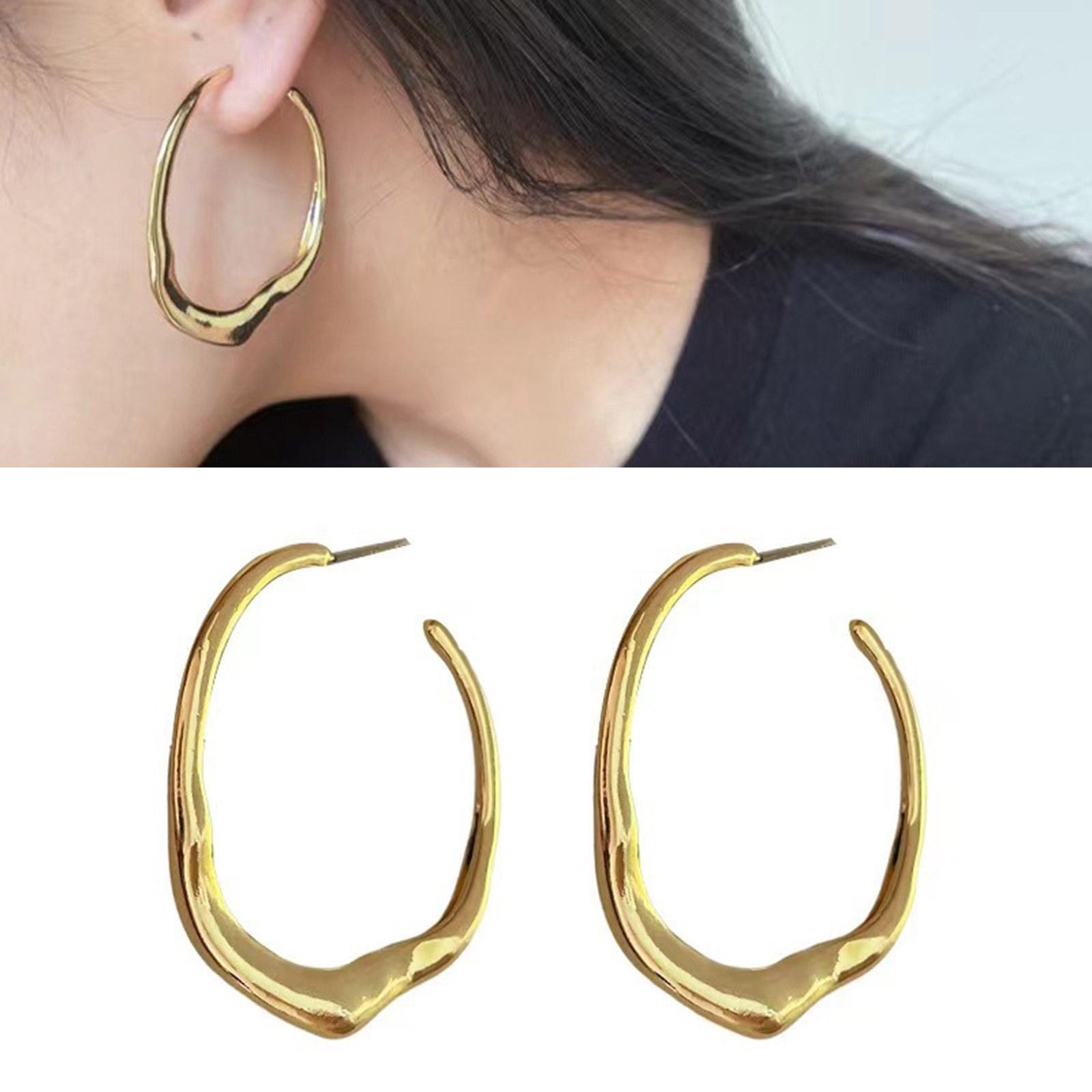 Gold Silver Hoop Earrings for Women Large Hooped Earrings Round Circle Studs Earring Lightweight Ear Rings Jewelry золотий
Gold Silver Hoop Earrings for Women Large Hooped Earrings Round Circle Studs Earring Lightweight Ear Rings Jewelry золотий