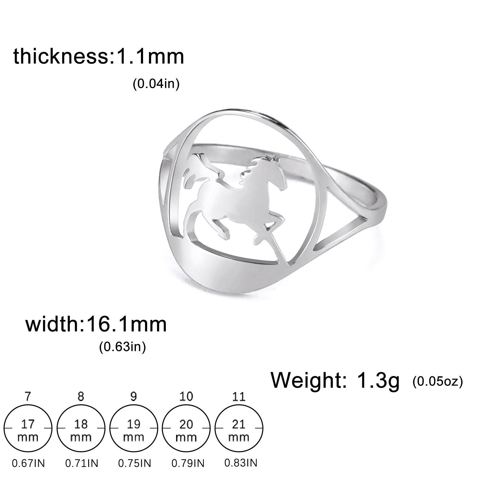 Teamer Running Horse Ring Stainless Steel Fashion Animal Wide Finger Ring For Women Men Lucky Jewelry Amulet Gifts Wholesale New 7
Teamer Running Horse Ring Stainless Steel Fashion Animal Wide Finger Ring For Women Men Lucky Jewelry Amulet Gifts Wholesale New 7