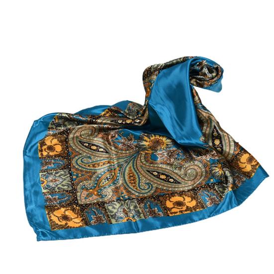 Big Cashew Flower Print Hair Scarf Sun Protection Imitation Silk Square Smooth Retro Neckerchief Scarf for Outdoor синій
Big Cashew Flower Print Hair Scarf Sun Protection Imitation Silk Square Smooth Retro Neckerchief Scarf for Outdoor синій