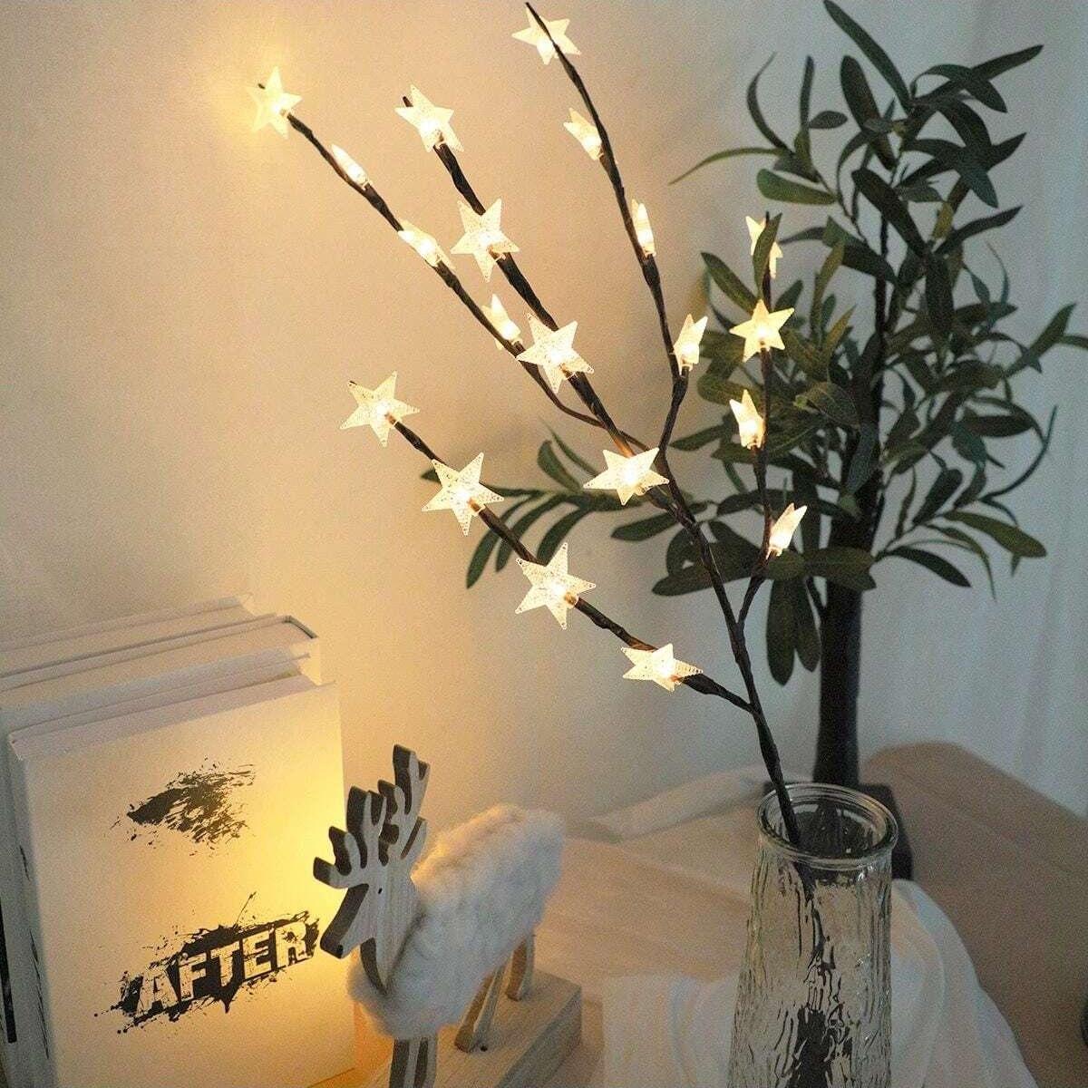 Ramadan LED Star Moon Tree Branch Lights Battery Powered Islamic Home Decor Eid Mubarak Table Decoration for Living Room 1pc 20LED
Ramadan LED Star Moon Tree Branch Lights Battery Powered Islamic Home Decor Eid Mubarak Table Decoration for Living Room 1pc 20LED