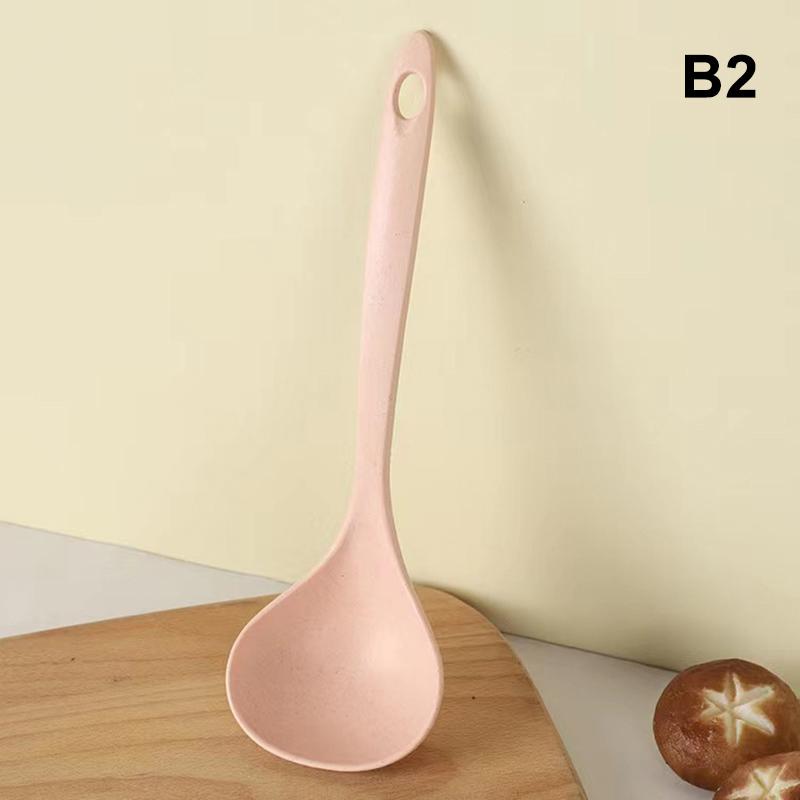 Пшеничная соломенная ложка столовые ложки портативная ложка для супа из хлопьев многоразовая многоразовая для домашней кухни Restaura розовый