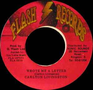 7inch Record CARLTON LIVINGSTON - Wrote Me A Letter FLA0010 Flash Records 1998 Jamaica Reggae, Ska & Dub Used
7inch Record CARLTON LIVINGSTON - Wrote Me A Letter FLA0010 Flash Records 1998 Jamaica Reggae, Ska & Dub Used