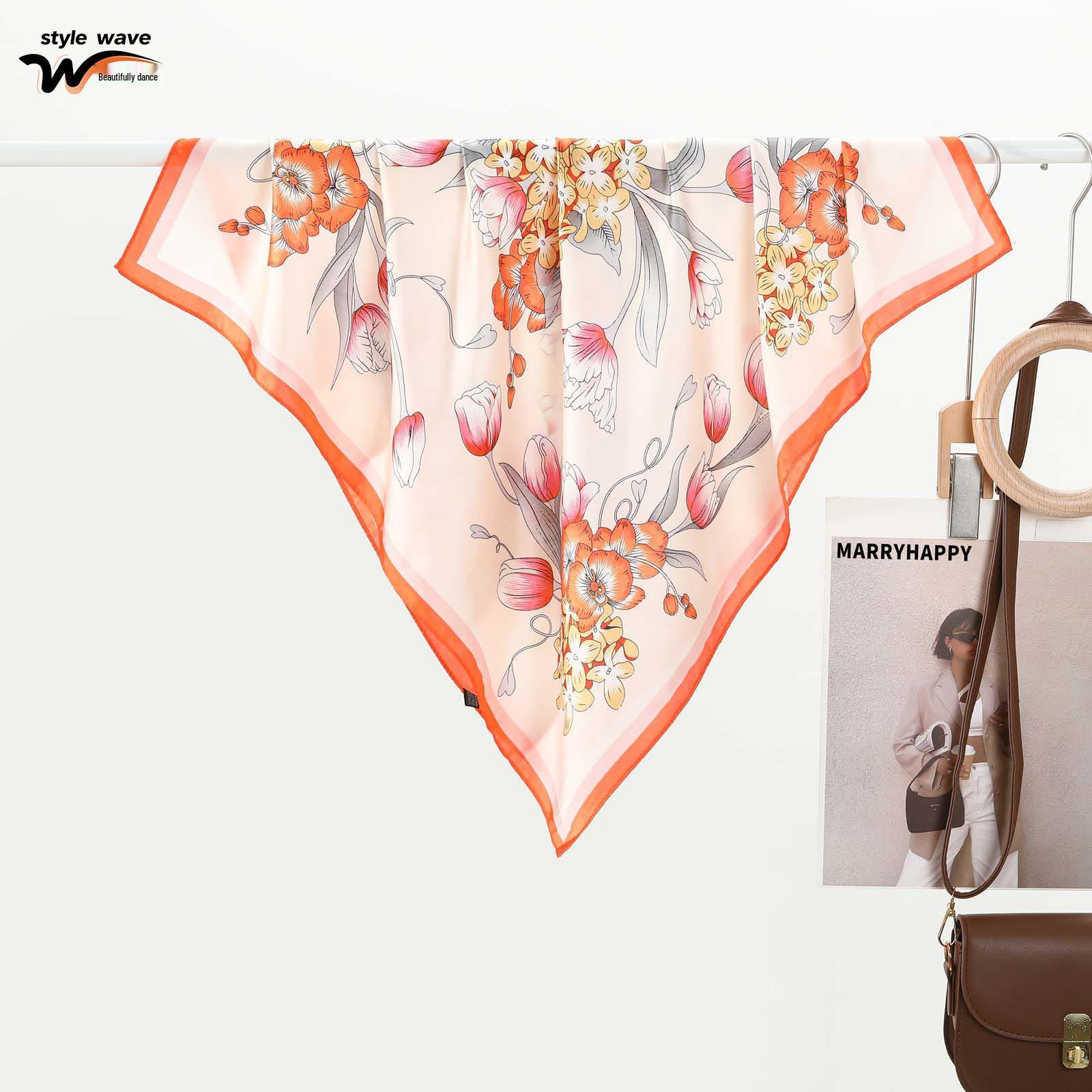 Elegant Chinese Floral Silk Scarf: Versatile Neck & Head Accessory for Sun Protection 70*70CM
Elegant Chinese Floral Silk Scarf: Versatile Neck & Head Accessory for Sun Protection 70*70CM