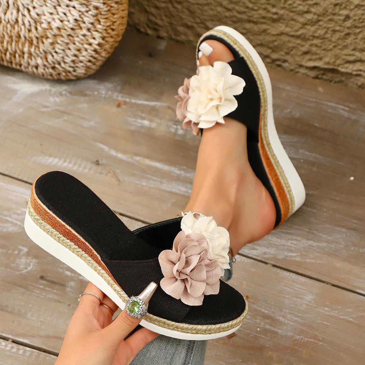 Summer flower foreign trade muffin slippers women 2025 new European and American open-toed slope heel thick-bottomed cool slippers wish 36 чёрный
Summer flower foreign trade muffin slippers women 2025 new European and American open-toed slope heel thick-bottomed cool slippers wish 36 чёрный