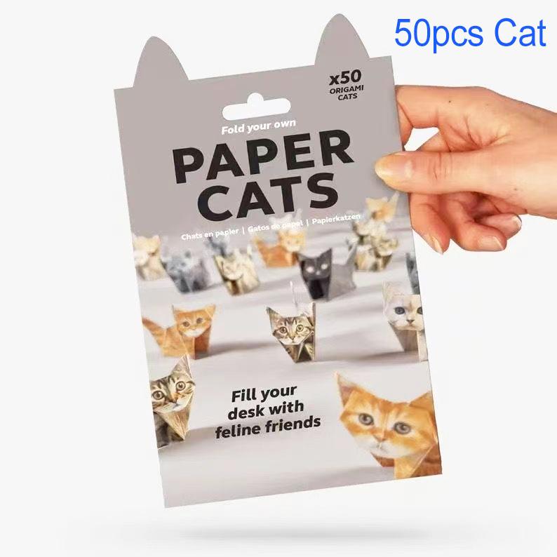 50Pcs Diy Paper Cats Diy Origami Paper To Fold Cute Cat Figures Handmade Diy Paper Dinosaur Fun Art Craft Folding Animal Set
50Pcs Diy Paper Cats Diy Origami Paper To Fold Cute Cat Figures Handmade Diy Paper Dinosaur Fun Art Craft Folding Animal Set