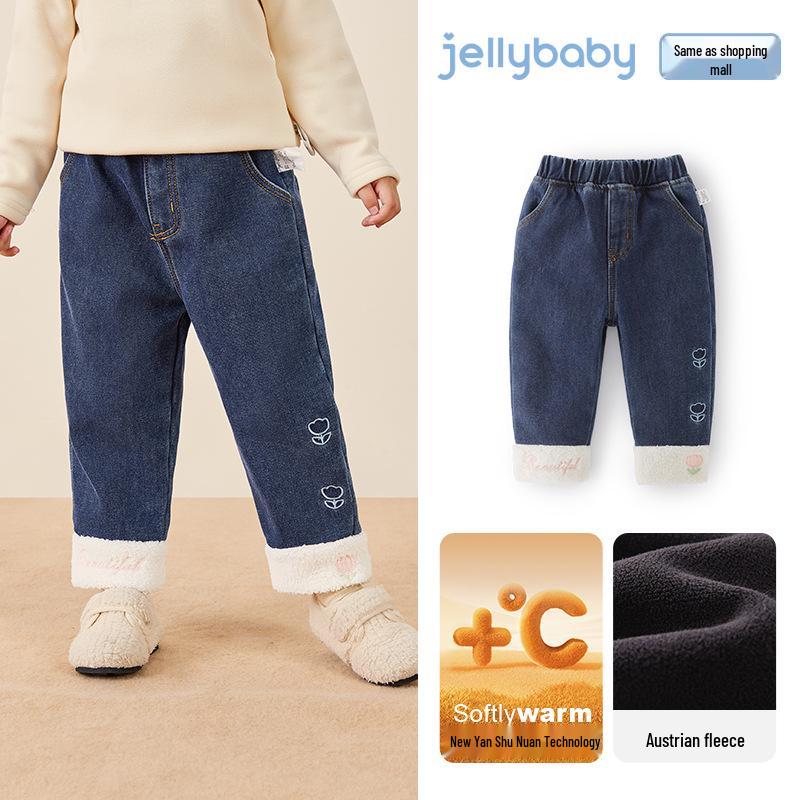Girls Fleece-Lined Straight Leg Jeans - Warm & Stylish for Autumn/Winter 100 cm джинсовий синього кольору
Girls Fleece-Lined Straight Leg Jeans - Warm & Stylish for Autumn/Winter 100 cm джинсовий синього кольору