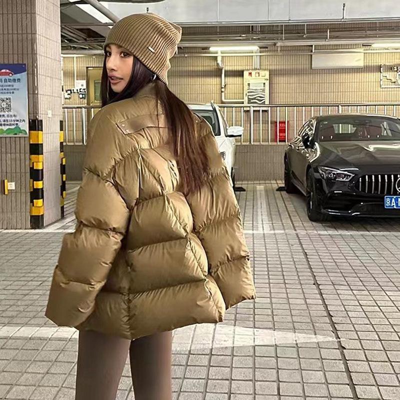 White duck down baseball collar down jacket women s short high-end warm winter thickened fashion puff bread jacket S хаки
White duck down baseball collar down jacket women s short high-end warm winter thickened fashion puff bread jacket S хаки