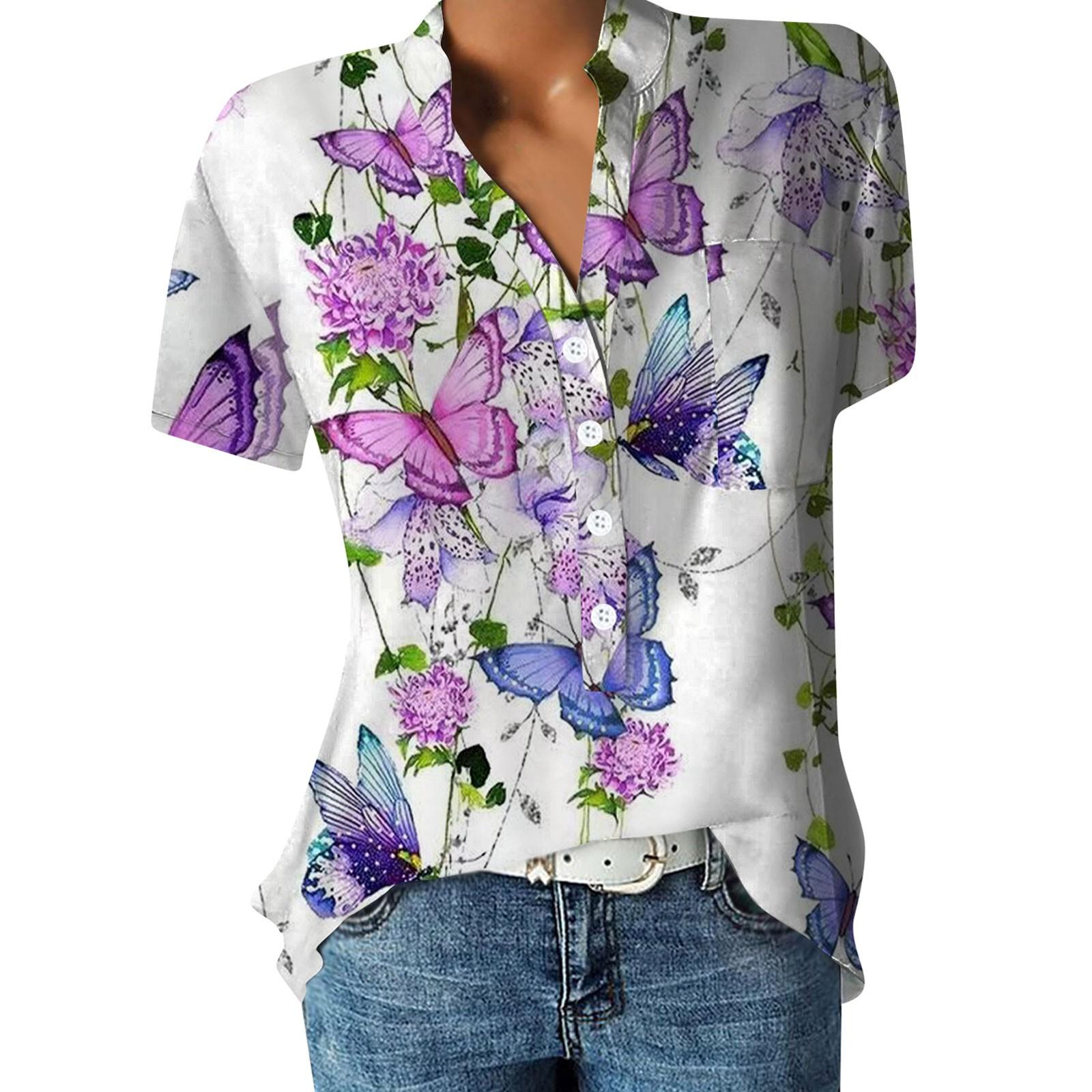 Women s Printed Short-sleeved Button-down Casual Shirt M фіолетовий
Women s Printed Short-sleeved Button-down Casual Shirt M фіолетовий