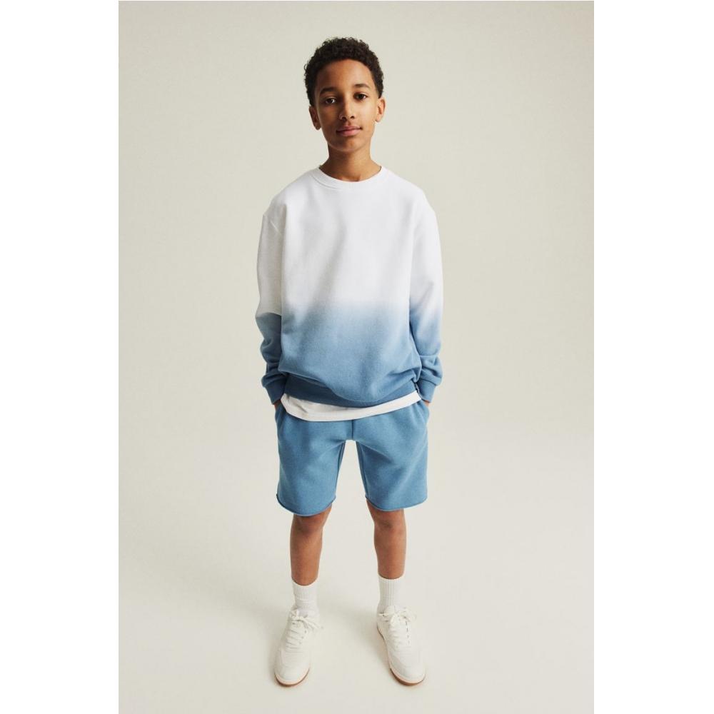 H M sweatshirt 2 piece set steel blue white 
H M sweatshirt 2 piece set steel blue white