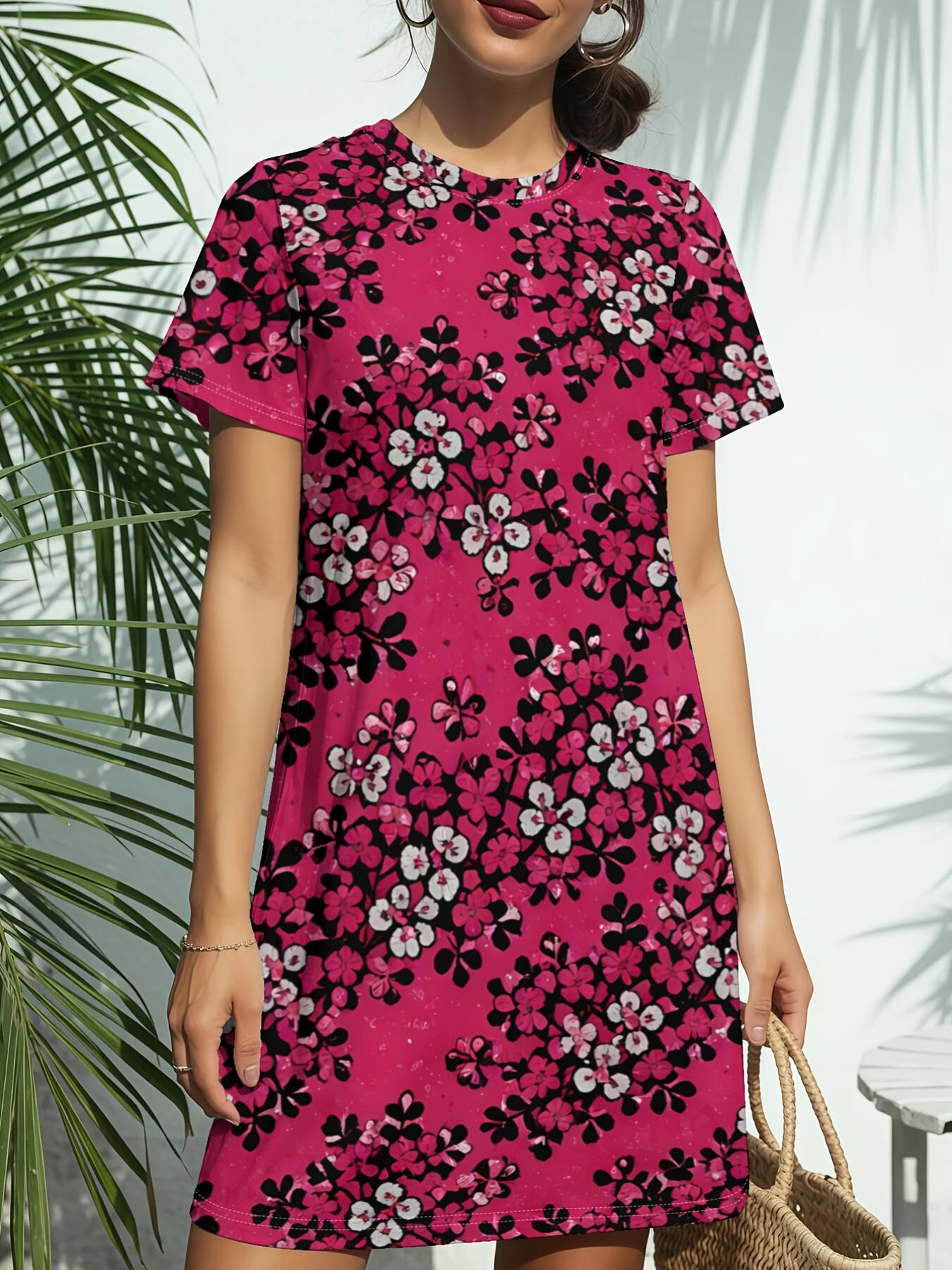 Women s Short Sleeve T-Shirt Dress with Red Abstract Print - Round Neck Casual to Dressy Short Dress. Spring Summer Blouse Style Dress Suitable for Da S дубильная кора
Women s Short Sleeve T-Shirt Dress with Red Abstract Print - Round Neck Casual to Dressy Short Dress. Spring Summer Blouse Style Dress Suitable for Da S дубильная кора