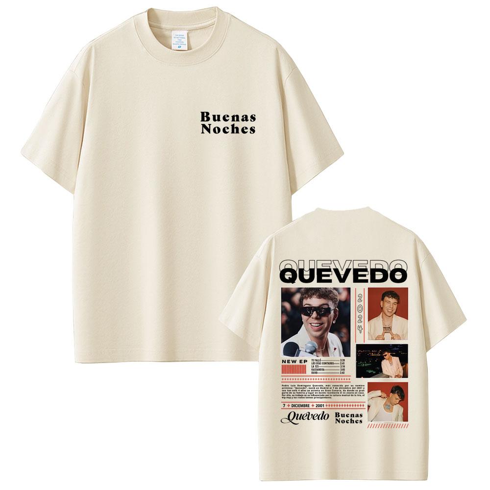 2026 Rapper Quevedo Buenas Noches T-shirt Men Women Hip Hop Fashion Street Oversized T Shirt Men s Cotton Casual Vintage T Shirt M
2026 Rapper Quevedo Buenas Noches T-shirt Men Women Hip Hop Fashion Street Oversized T Shirt Men s Cotton Casual Vintage T Shirt M