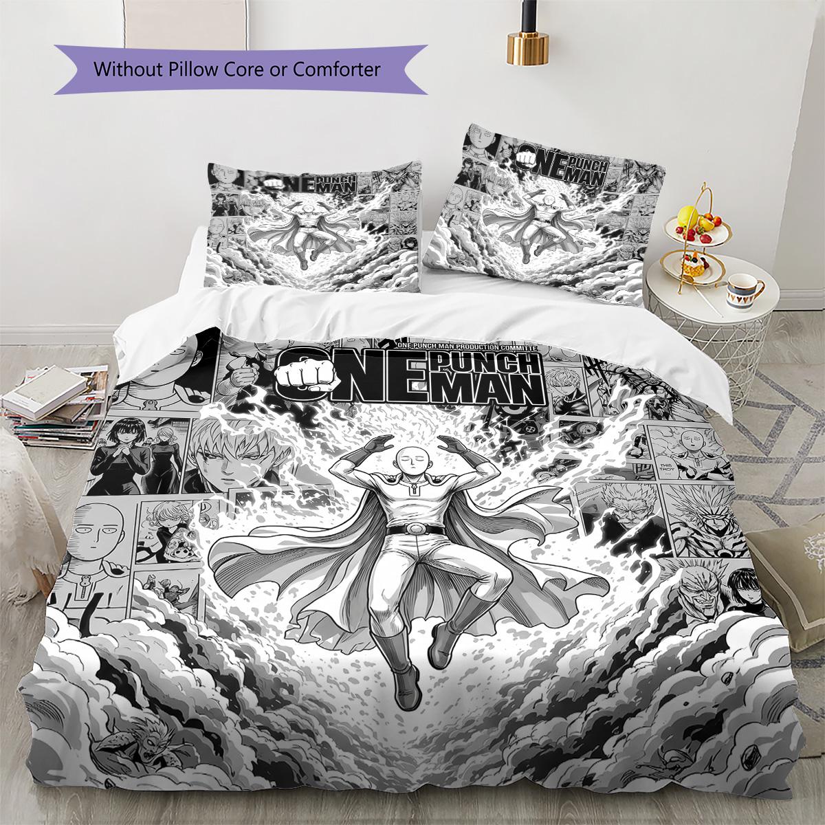 One Punch Man Pattern Bedding Ensemble Pillowcase & Duvet Cover Set Home Decor Birthday Gift (1 * duvet cover + 2 * pillowcase, without core) 135x200cm
One Punch Man Pattern Bedding Ensemble Pillowcase & Duvet Cover Set Home Decor Birthday Gift (1 * duvet cover + 2 * pillowcase, without core) 135x200cm