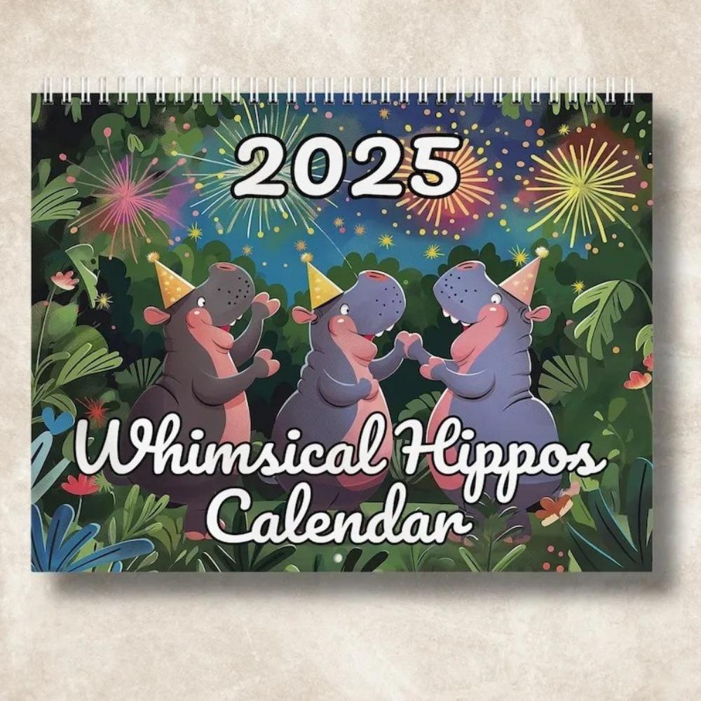 Настінний підвісний календар The Hippos Family 2025 Новий домашній настільний календар у подарунок
Настінний підвісний календар The Hippos Family 2025 Новий домашній настільний календар у подарунок