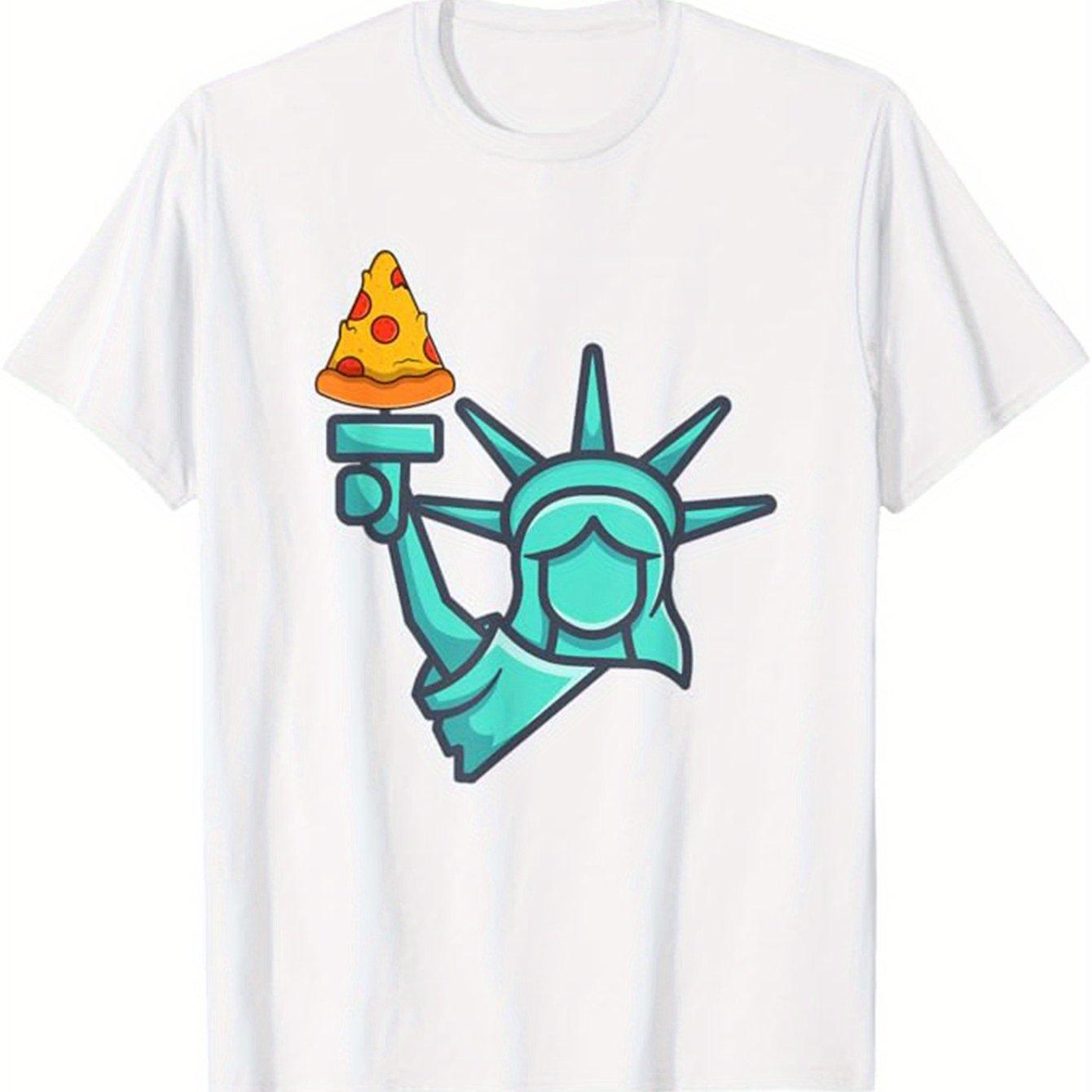 Statue of Liberty Holding Pizza Graphic T-Shirt Men s Casual Short Sleeve Crew Neck Cotton Tee 4XL
Statue of Liberty Holding Pizza Graphic T-Shirt Men s Casual Short Sleeve Crew Neck Cotton Tee 4XL