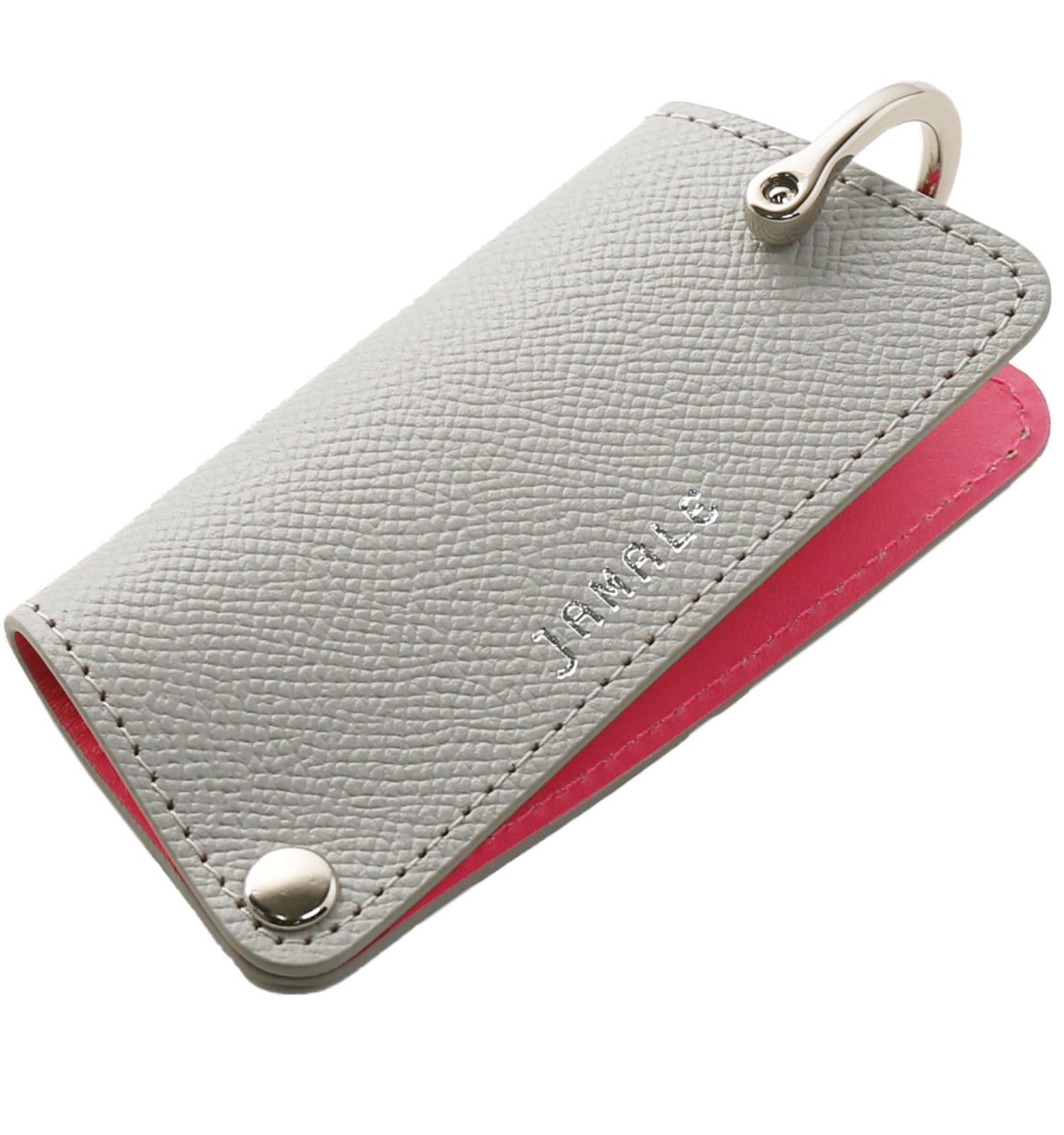 Jamale Women s Leather Key Case, Two-Tone Design, Stylish, Made in Japan (Ice Gray)
Jamale Women s Leather Key Case, Two-Tone Design, Stylish, Made in Japan (Ice Gray)