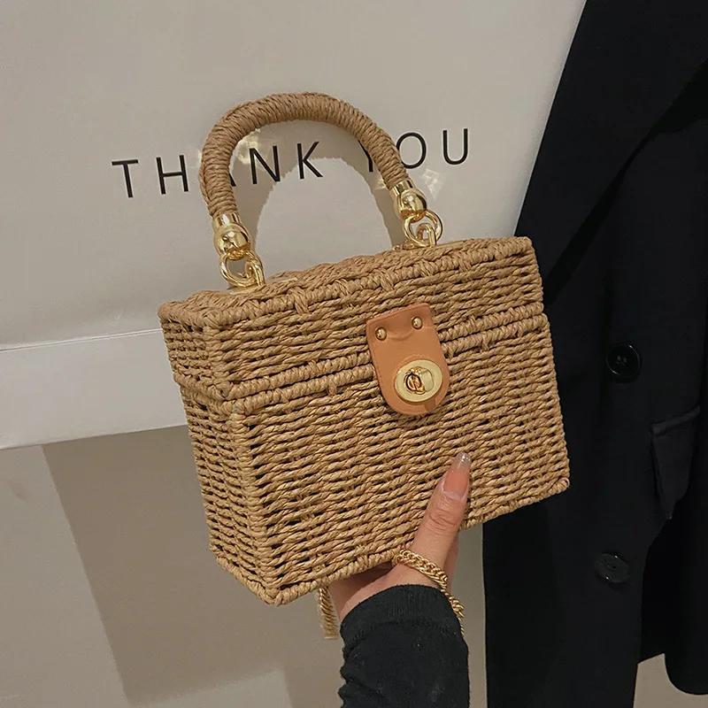 Summer Box Small Purse and Handbags For Women Rattan Straw Woven Crossbody Shoulder Bags Female Fashion Chain Travel Beach bags 19x8x14cm
Summer Box Small Purse and Handbags For Women Rattan Straw Woven Crossbody Shoulder Bags Female Fashion Chain Travel Beach bags 19x8x14cm