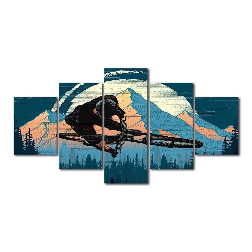 Canvas Painting Modular 5 Pcs Trick Mountain Forest Scenery Poster Picture Modern Wall Art Room Home Decor No Framework Prints 20x35 20x45 20x55cm
Canvas Painting Modular 5 Pcs Trick Mountain Forest Scenery Poster Picture Modern Wall Art Room Home Decor No Framework Prints 20x35 20x45 20x55cm