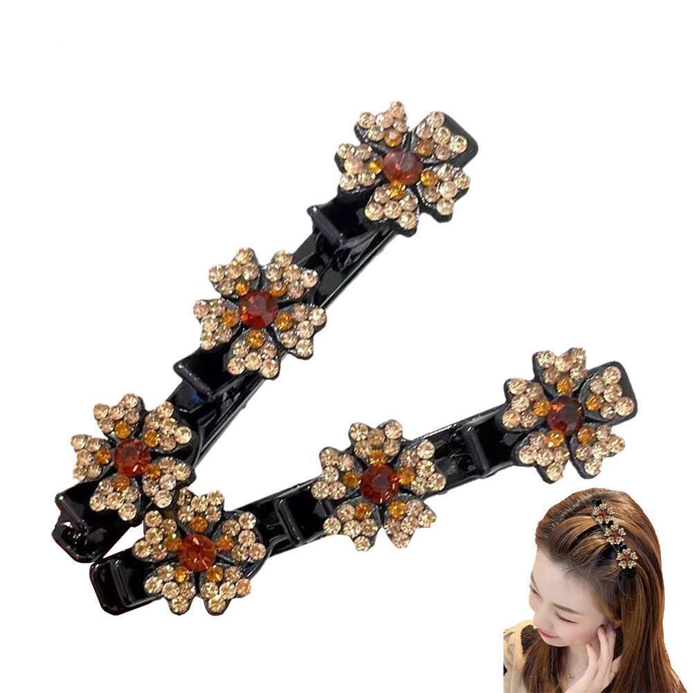 Double Bangs Braided Barrettes Hairpins Sparkling Crystal Stone Braided Hair Clips Women Girls Headwear Hair Styling Accessories
Double Bangs Braided Barrettes Hairpins Sparkling Crystal Stone Braided Hair Clips Women Girls Headwear Hair Styling Accessories