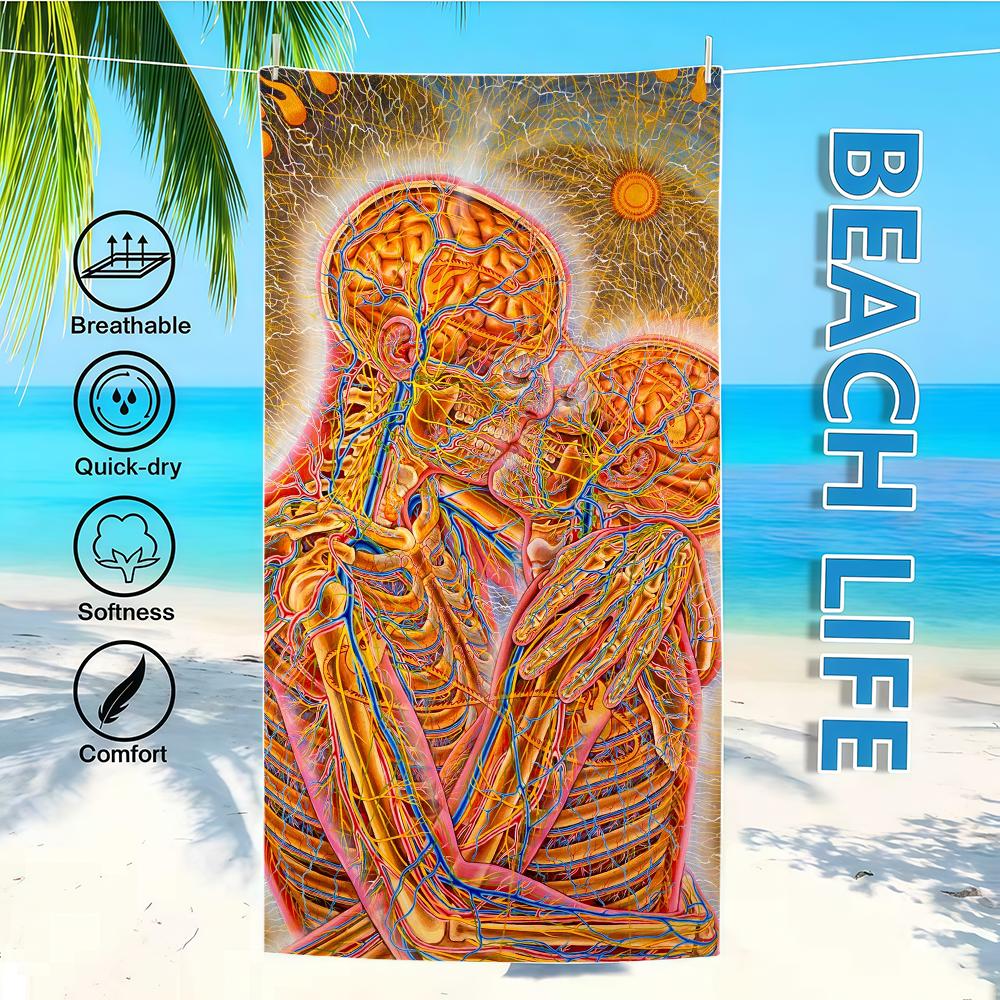 Towel Textile Bathrobe Beach Grey Quick-Drying Alex Lightweight Portable Camping Trippy Swim Pool Psychedelic Travel W40*H60(CM)
Towel Textile Bathrobe Beach Grey Quick-Drying Alex Lightweight Portable Camping Trippy Swim Pool Psychedelic Travel W40*H60(CM)