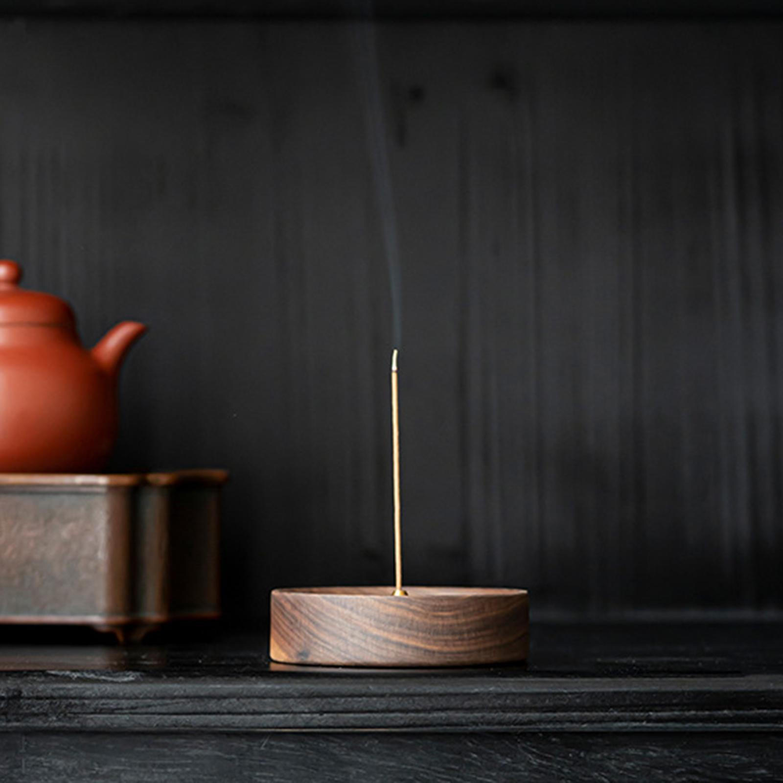 Wooden Round Incense Burner Home Fragrance Sticks Holder Table Centerpiece
Wooden Round Incense Burner Home Fragrance Sticks Holder Table Centerpiece