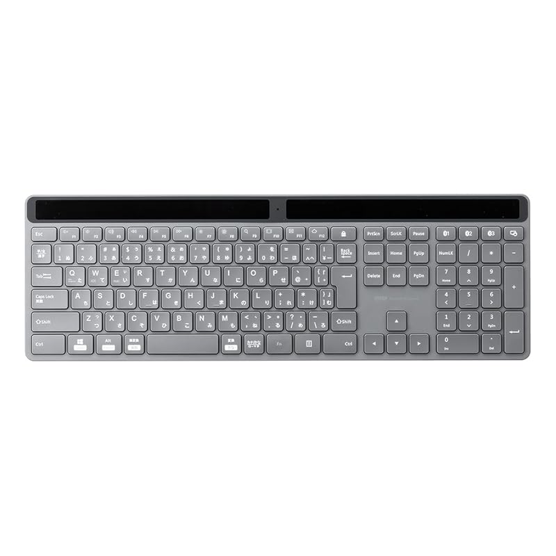 Sanwa Direct Bluetooth keyboard solar rechargeable Quiet With numeric keypad multi pairing Compatible with Win/Mac/iPhone/iPad/Android Japanese
Sanwa Direct Bluetooth keyboard solar rechargeable Quiet With numeric keypad multi pairing Compatible with Win/Mac/iPhone/iPad/Android Japanese