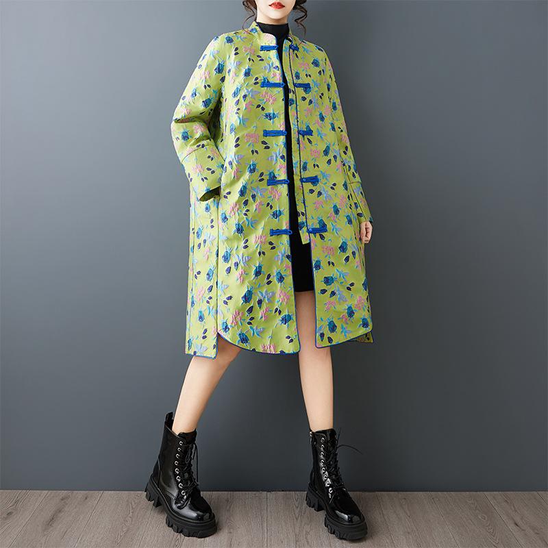 Spring Luxury Jacquard Double-Layer Loose Trench Coat with Chinese-Style Frog Buttons Large One Size
Spring Luxury Jacquard Double-Layer Loose Trench Coat with Chinese-Style Frog Buttons Large One Size