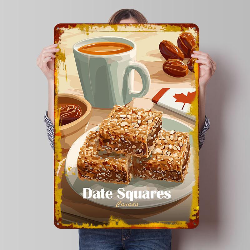 Date Squares Canada Still Life Tin Plaque Poster Customized Wall Art Retro Vintage Metal Signs for Man Cave Bedroom Decoration 20x30cm(7.8x11.8inch)
Date Squares Canada Still Life Tin Plaque Poster Customized Wall Art Retro Vintage Metal Signs for Man Cave Bedroom Decoration 20x30cm(7.8x11.8inch)