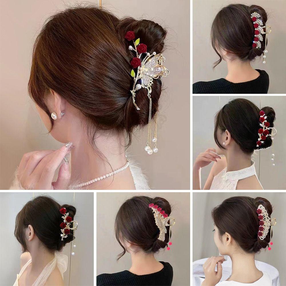 Shiny Color Tassel Clip Lily of The Valley Bouquet Hair Clips Rhinestone Butterfly Clips Women 2
Shiny Color Tassel Clip Lily of The Valley Bouquet Hair Clips Rhinestone Butterfly Clips Women 2