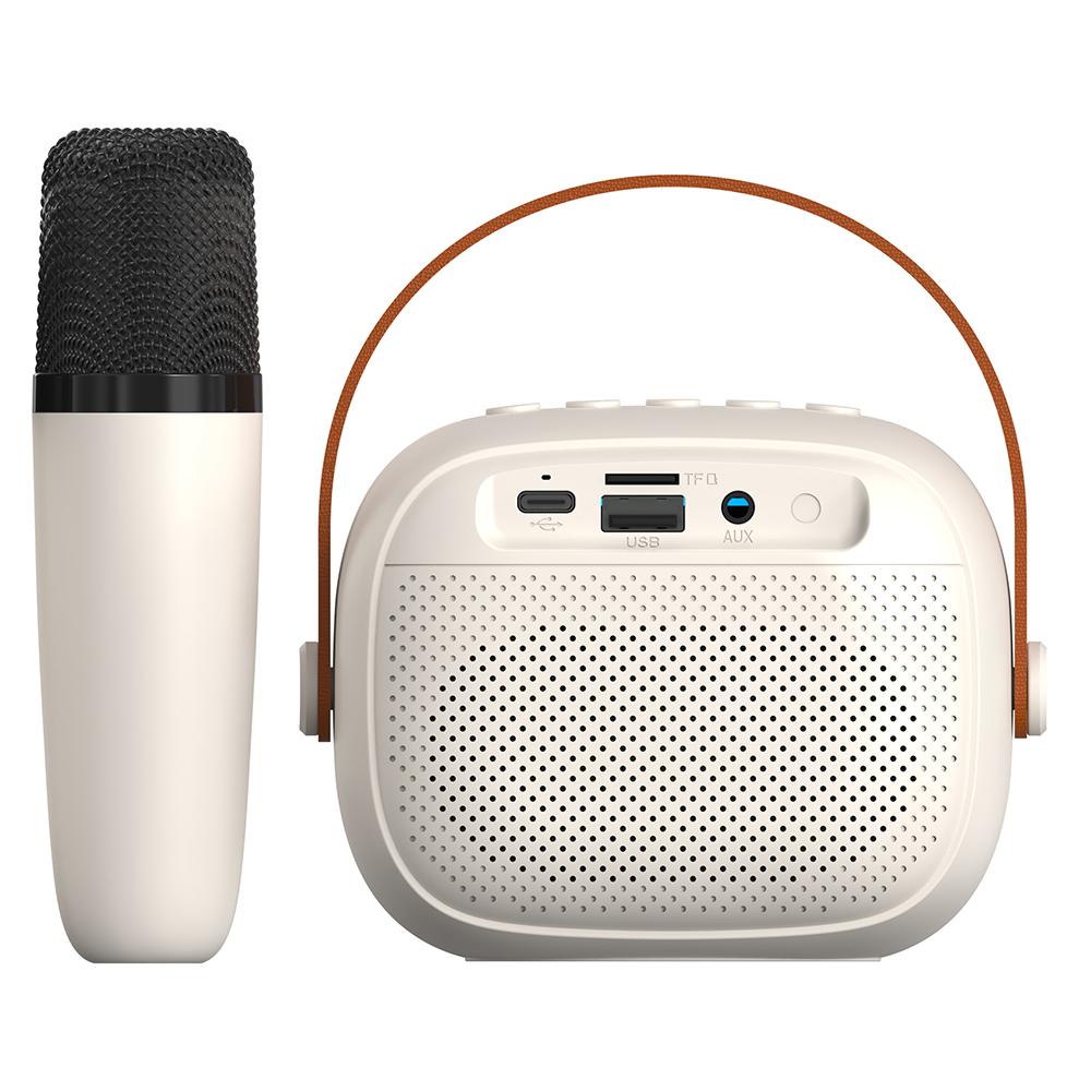 H08 Bluetooth-Compatible Karaoke Speaker with Microphone RGB Light Portable Audio System for Outdoor/Home KTV White
H08 Bluetooth-Compatible Karaoke Speaker with Microphone RGB Light Portable Audio System for Outdoor/Home KTV White
