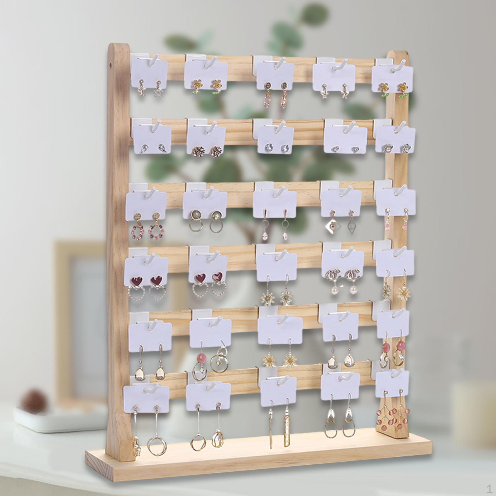 Элегантная деревянная подставка для украшений со сменными крючками 6 Tier
Элегантная деревянная подставка для украшений со сменными крючками 6 Tier