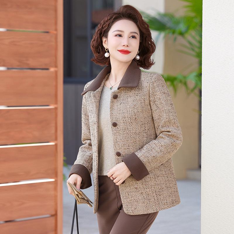 Весенняя мода 2025 года Куртка с отложным воротником для женщин среднего возраста - Стильный короткий ароматный стиль 3XL (125-135 Jin) хаки
Весенняя мода 2025 года Куртка с отложным воротником для женщин среднего возраста - Стильный короткий ароматный стиль 3XL (125-135 Jin) хаки