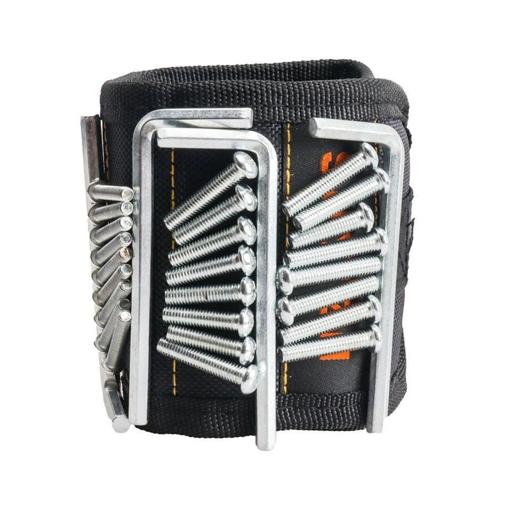 Сильный магнитный браслет, портативная сумка для инструментов, электрик, регулируемый ремень на запястье, винты, маленькие металлические гвозди, болты для инструмента для ремонта автомобиля чёрный
Сильный магнитный браслет, портативная сумка для инструментов, электрик, регулируемый ремень на запястье, винты, маленькие металлические гвозди, болты для инструмента для ремонта автомобиля чёрный