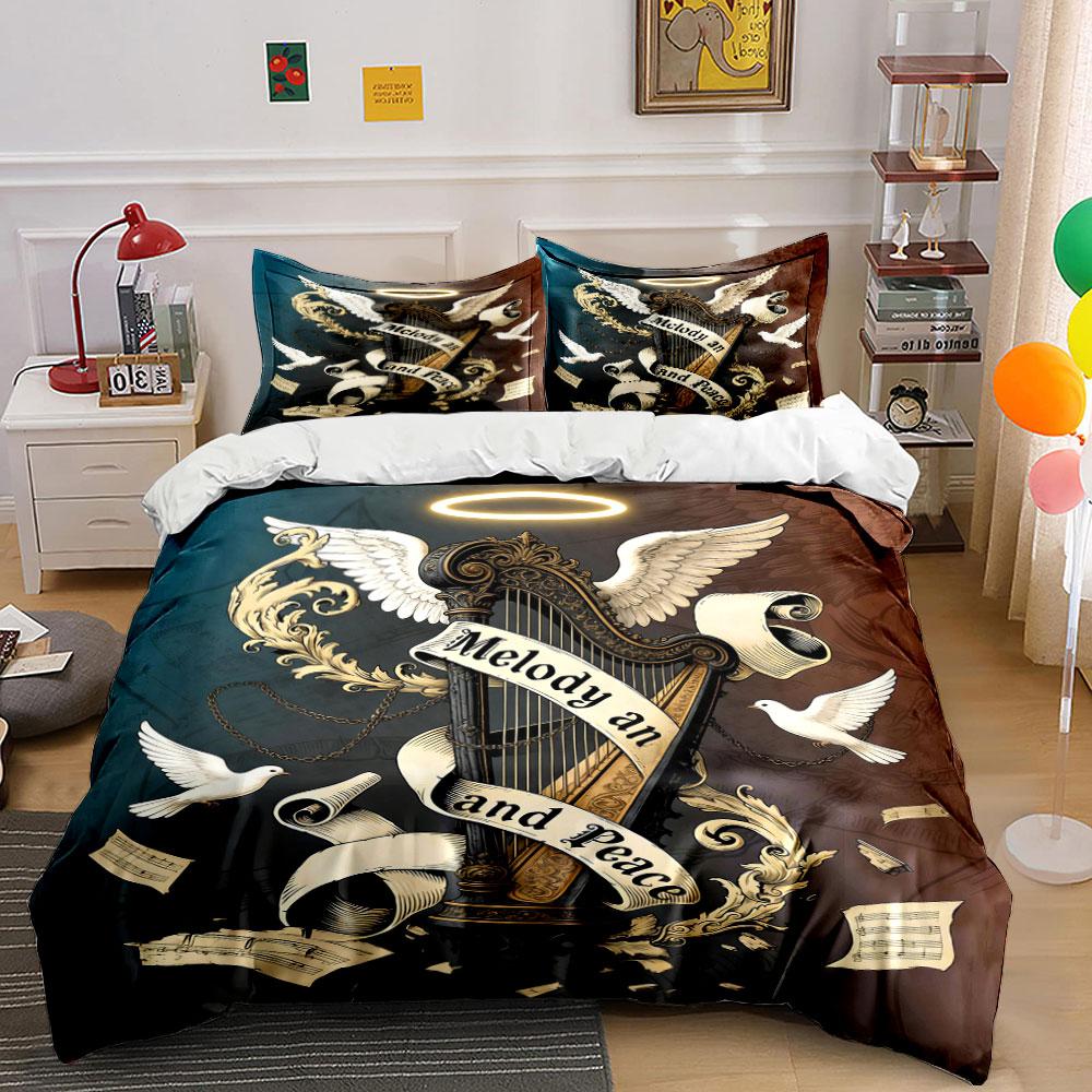 Harp, wings, doves, scrolls. Bedding sets Duvet cover sets Duvet covers Pillowcases(1 * Duvet Cover 2 * Pillowcases, without duvet insert) 135x200cm
Harp, wings, doves, scrolls. Bedding sets Duvet cover sets Duvet covers Pillowcases(1 * Duvet Cover 2 * Pillowcases, without duvet insert) 135x200cm