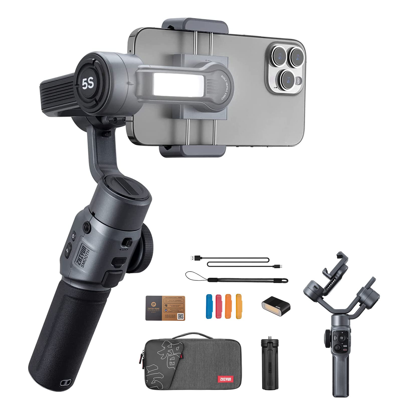 Авторизований Zhiyun Smooth 5S Combo стабілізатор Смартфон Gimbal Обертання без кута руху Магнітне заповнює світло 1 Магнітне заповнює світло AI Shooting
Авторизований Zhiyun Smooth 5S Combo стабілізатор Смартфон Gimbal Обертання без кута руху Магнітне заповнює світло 1 Магнітне заповнює світло AI Shooting