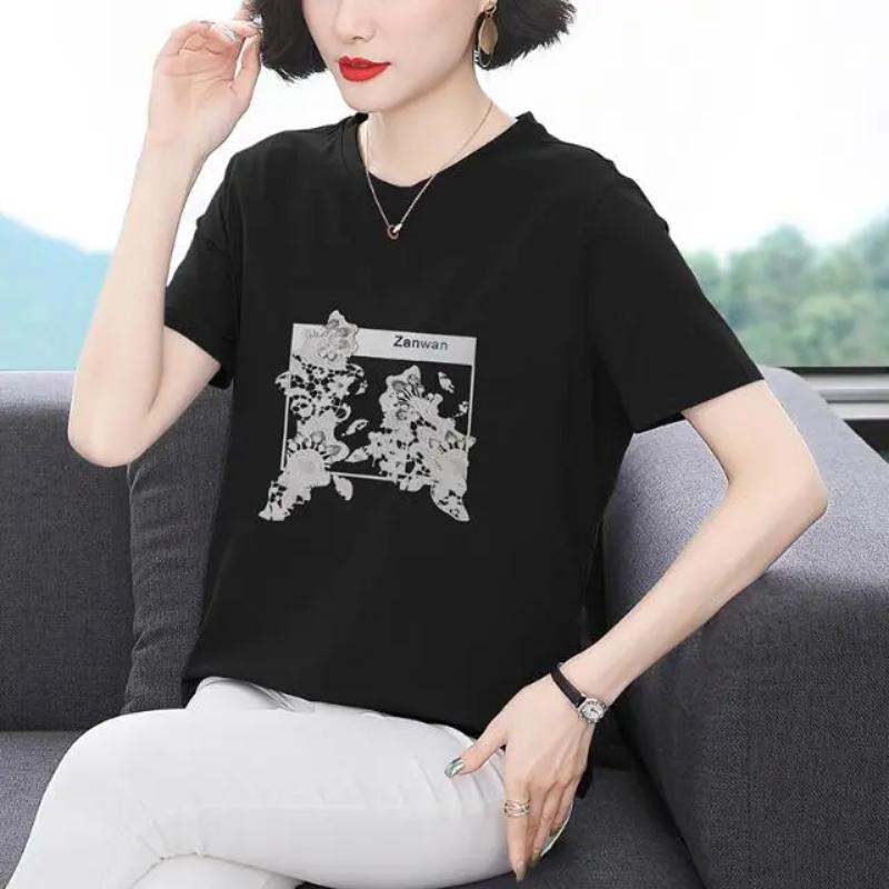Womens Floral Print Short Sleeve Crew Neck Cotton T Shirt M чорний
Womens Floral Print Short Sleeve Crew Neck Cotton T Shirt M чорний
