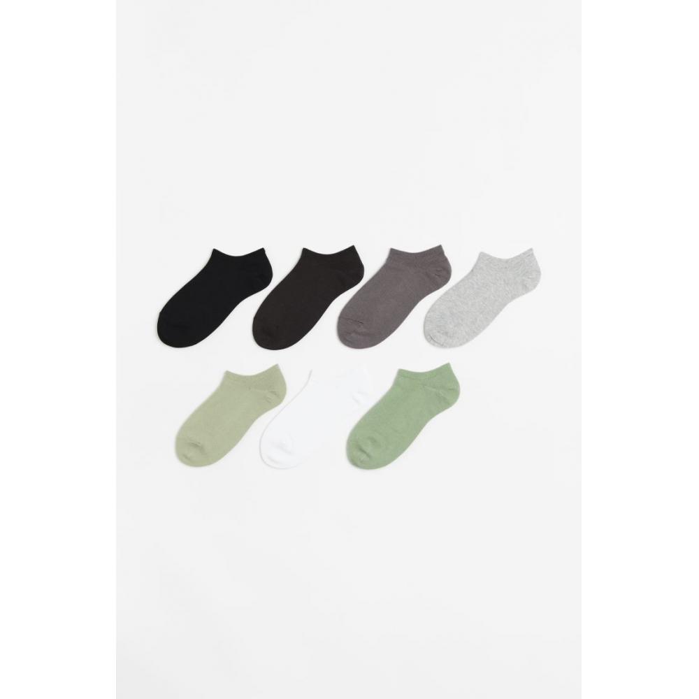 Комплект носков HM Ankle Socks, 7 пар Светло-зеленый Белый